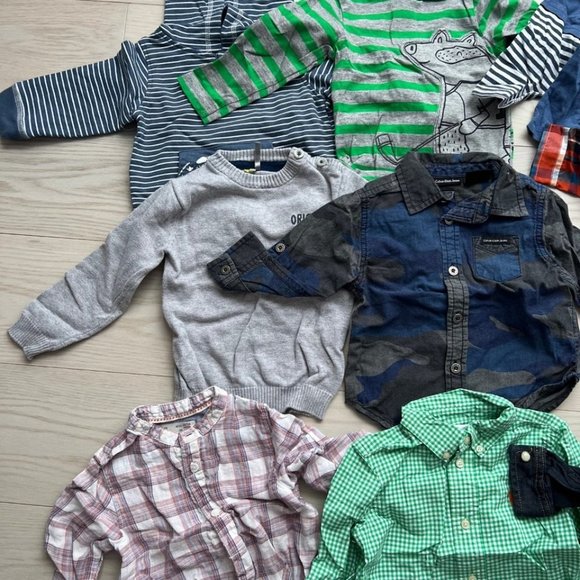 Set of  9 Long Sleeve Button Shirts Baby Boy ( Varies 6-18 months ) - Picture 3 of 3